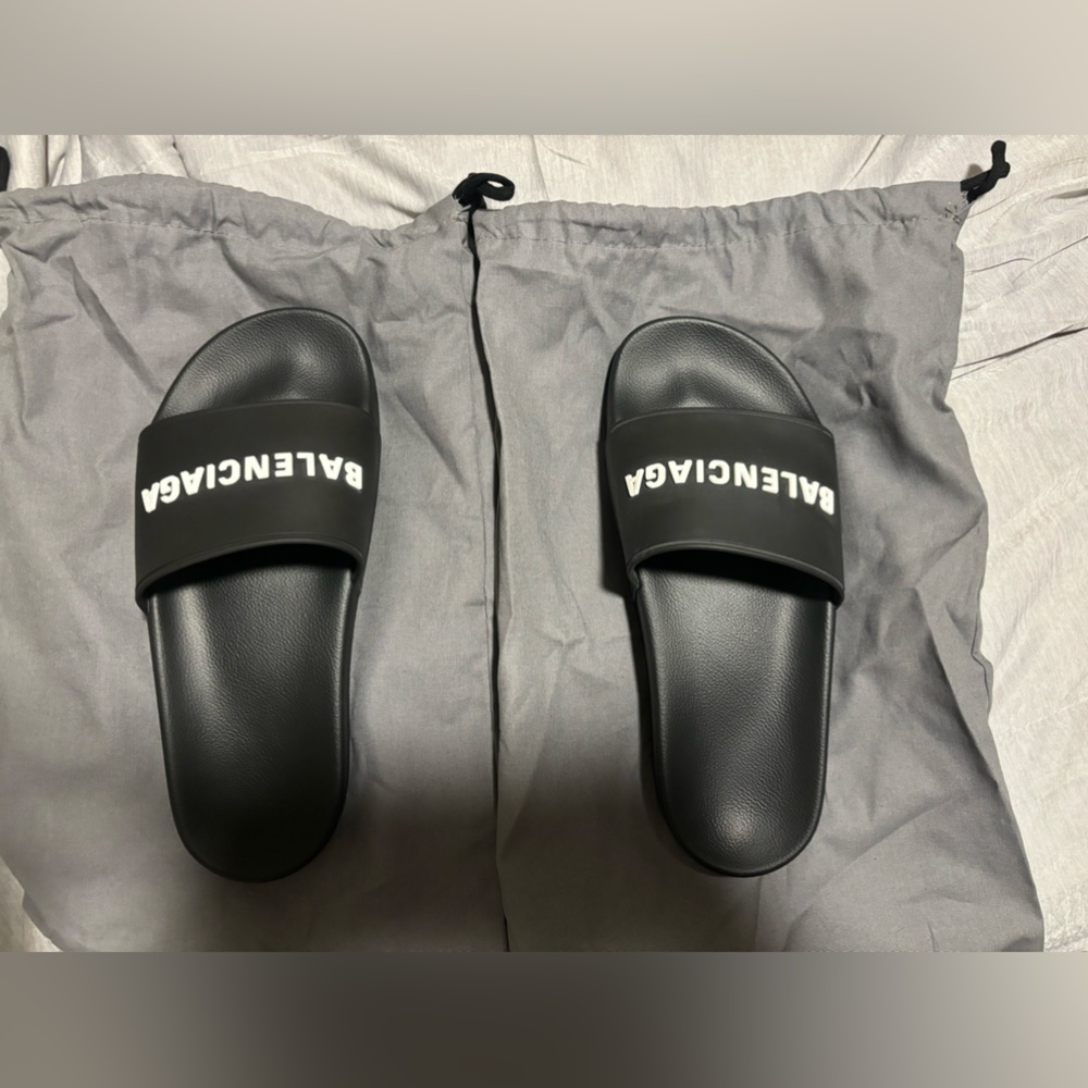 Authentic Balenciaga Pool slides, size 9